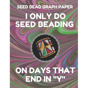 Seed Bead Graph Paper: Book for Designing Seed Beading Patterns, 8.5 by 11 Inches, Large Size, Funny Days Dark Swirl Cover