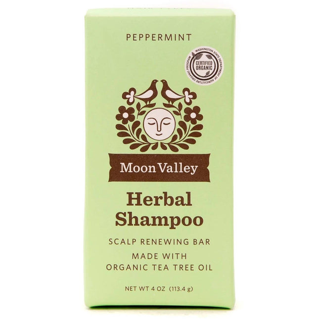 Moon Valley Organics Shampoo Bar 3.5 Oz. - Peppermint with Tea Tree Oil by FreeShippingAllOrders.com