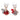 Plush Deer with Sweater Ornament (Set of 12)