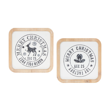 Holiday Mail Stamp Plaque (Set of 12)