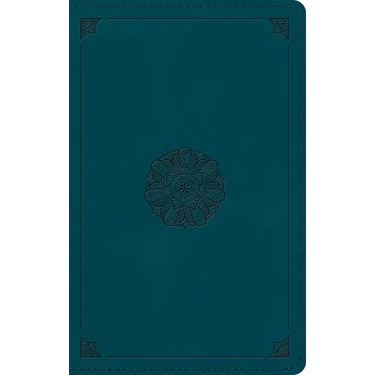 ESV Giant Print Personal Size Bible, Red Letter (Trutone, Deep Teal, Emblem Design)