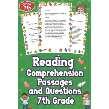 Reading Comprehension Passages and Questions 7th Grade: Unlock Your Child's Potential with Engaging 7th Grade Reading Passages & Questions! Dive into