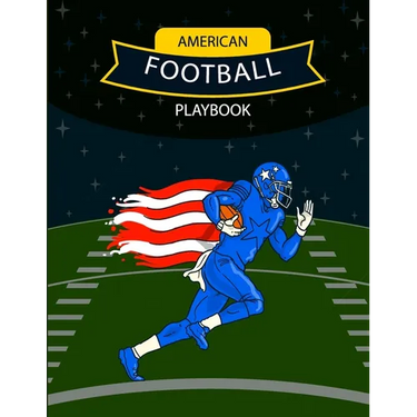 American Football Playbook: Design Your Own Plays, Strategize and Create Winning Game Plans Using Football Coach Notebook with Field Diagrams for Draw