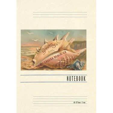 Vintage Lined Notebook Greetings from Laguna Beach