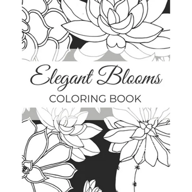Elegant Blooms: Adult Coloring Book Gifts For Women Who Love Gardening - 50 Beautiful Floral Designs Featuring Patterns, Nature Scenes And More