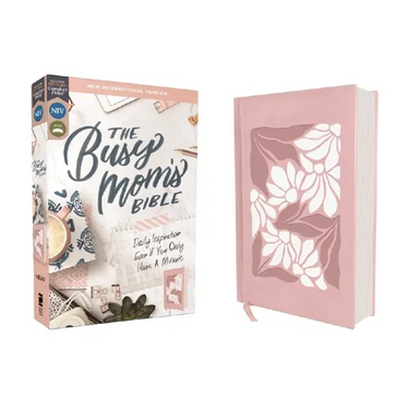 Niv, the Busy Mom's Bible, Leathersoft Over Board, Pink, Red Letter, Comfort Print: Daily Inspiration Even If You Only Have One Minute