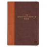 The Spiritual Growth Bible, Study Bible, NLT - New Living Translation Holy Bible, Faux Leather, Chocolate Brown/Ginger