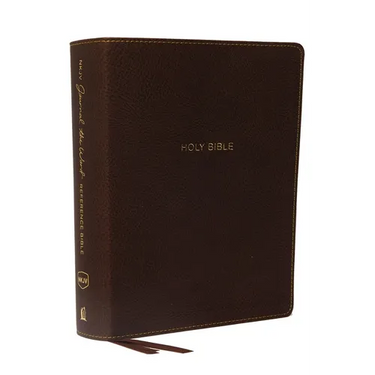 NKJV, Journal the Word Reference Bible, Imitation Leather, Brown, Red Letter Edition, Comfort Print: Let Scripture Explain Scripture. Reflect on What