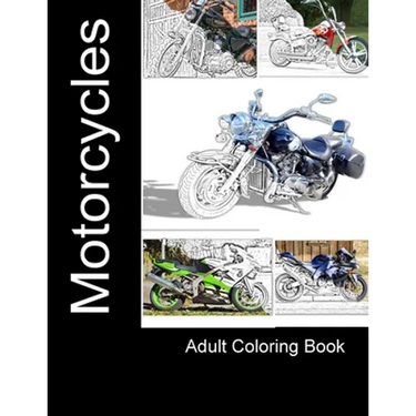 Motorcycles: Adult Coloring Book
