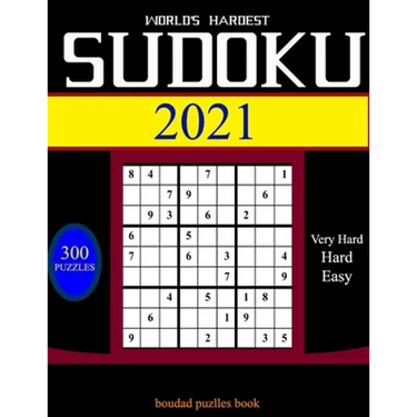 World's hardest Sudoku 2021: 300 daily sudoku puzzles. Easy to Very hard sudoku.