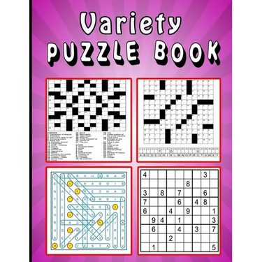 Variety Puzzle book: Large print Puzzle book! Soduko, word search, CodeWord and CrossWord 111 pages