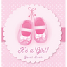It's a Girl! Baby Shower Guest Book: A Cute Pink Baby Shoes Themed Guest Book for Girls with Sign-In Pages, Wishes & Memories, Gift Log & Photo Pages