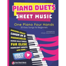 Piano Duets Sheet Music: Masterpieces & Hits Collection 20 Easy Songs for Beginners & Early Intermediates I Enjoy Amazing Grace, Canon in D, Pa