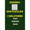 300 Sudoku Puzzles with Solutions: EASY MEDIUM HARD great gift brain training: 300 Sudoku Puzzles with Solutions: EASY MEDIUM HARD