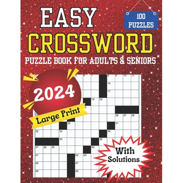 2024 Large Print Easy Crossword Puzzle Book For Adults & Seniors