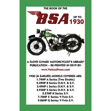 Book of the BSA Up to 1930