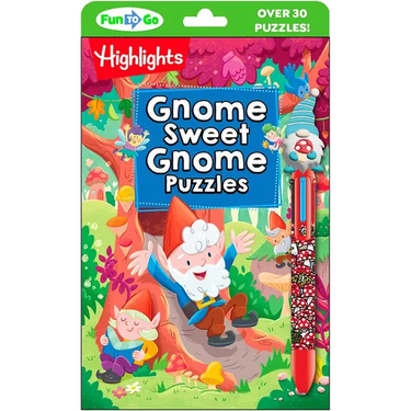 Gnome Sweet Gnome Puzzles: Magical Kids Puzzle Book with Gnomes, Fairies and Dragons, Hidden Pictures Puzzles and On-The-Go Activities for Car or Plan