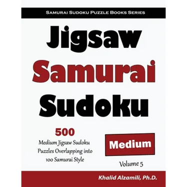 Jigsaw Samurai Sudoku: 500 Medium Jigsaw Sudoku Puzzles Overlapping into 100 Samurai Style