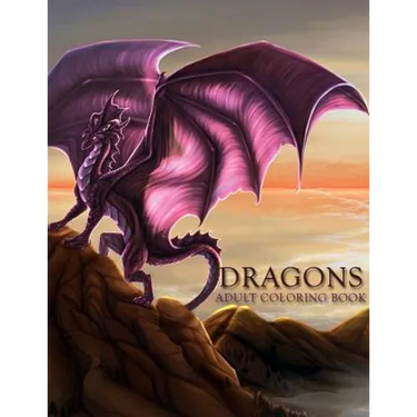 Dragons: Adult Coloring Book: Large, Stress Relieving, Relaxing Dragon Coloring Book for Adults, Grown Ups, Men & Women. 45 One