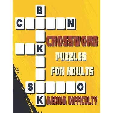 Crossword Puzzles for Adults Medium Difficulty: 42 Puzzles Brain for Men, Women; Adult & Seniors; Puzzles Medium Difficulty; EASY TO READ