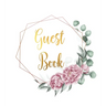 Guest Book for visitors and guests to sign at a party, wedding, baby or bridal shower (hardback)