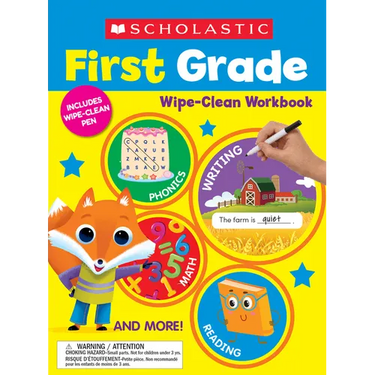 Scholastic First Grade Wipe-Clean Workbook