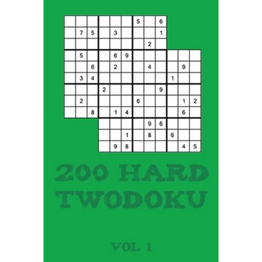 200 Hard Twodoku Vol 1: Two overlapping Sudoku, puzzle booklet, 2 puzzles per page