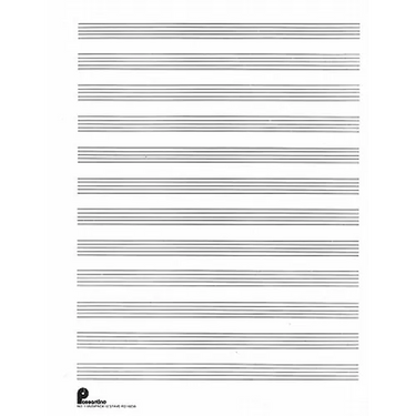 Musipack 3 Ring Filler No. 1 - 12-Stave Manuscript Paper Passantino Music Staff Paper 96 Pages