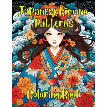 Japanese Kimono Patterns: Coloring Book