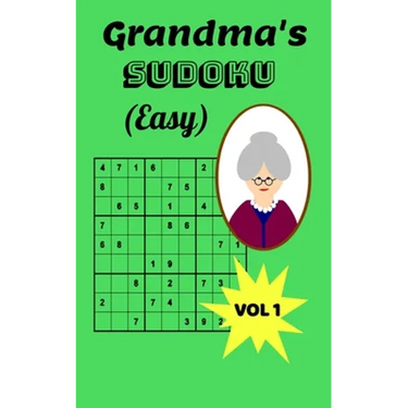 Grandma's Sudoku (Easy): Grandma's Beginners Sudoku, 5x8 Travel Size, Large Print, 120 pages, Two Puzzles Per Page, Gift for Grandparents, Fun