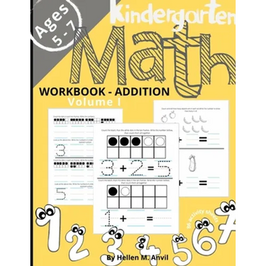 Kindergarten Math Addition Workbook Age 5-7