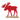 Metal Moose Silhouette with Wood Base (Set of 2)
