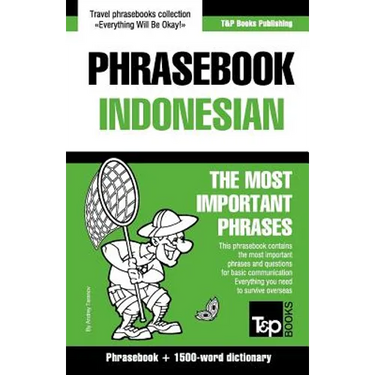 English-Indonesian phrasebook and 1500-word dictionary