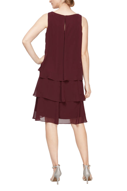SL Fashions Chiffon Tier Jacket Dress - Elegant Women's Evening Wear by Curated Brands
