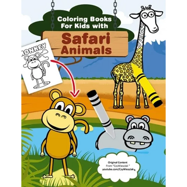 Coloring Books for Kids with Safari Animals: Safari Animals Coloring from CzyWieszJak