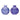 Blue Bubble Glass Bud Vase (Set of 2)
