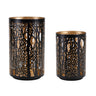 Forest Trees Punched Metal Candle Holder (Set of 2)
