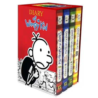 Diary of a Wimpy Kid Box of Books 1-4 Hardcover Gift Set: Diary of a Wimpy Kid, Rodrick Rules, the Last Straw, Dog Days