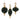 Glittered Folded Paper Ornaments (Set of 6)