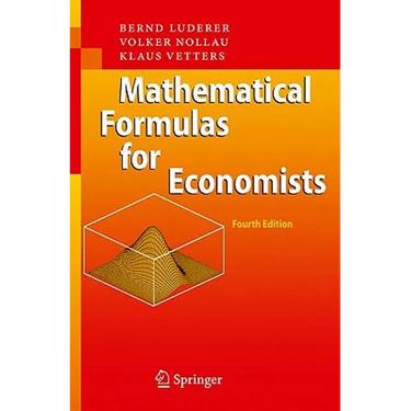 Mathematical Formulas for Economists