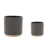 Ceramic Diamond Pattern Planter (Set of 2)