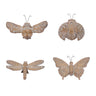 Floral Etched Insect Shelf Sitter (Set of 4)