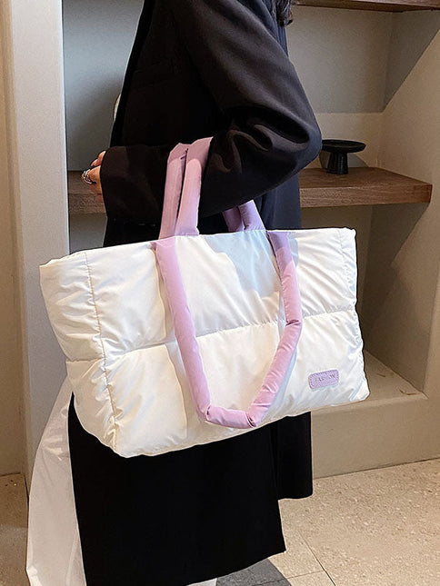 Split-Joint Padded Bags Handbags Tote Bags by migunica