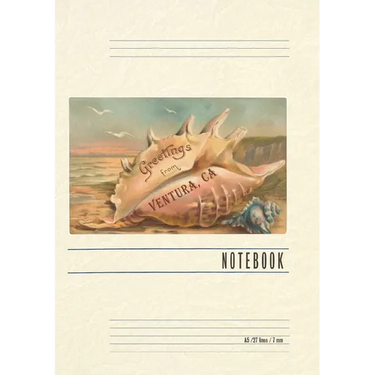 Vintage Lined Notebook Greetings from Ventura, California