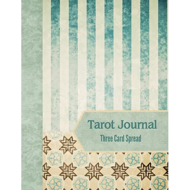 Tarot Journal Three Card Spread - Sage Stripe