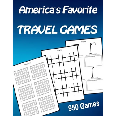 America's Favorite Travel Games Book Connect Four Tic-Tac-Toe Hangman: 950 Games For All Ages Kids Teens Adults Seniors