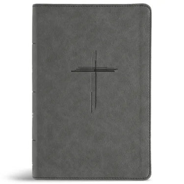CSB Personal Size Giant Print Bible, Digital Study Edition, Charcoal Suedesoft Leathertouch, Indexed