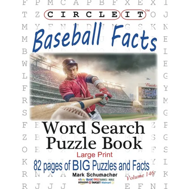 Circle It, Baseball Facts, Word Search, Puzzle Book