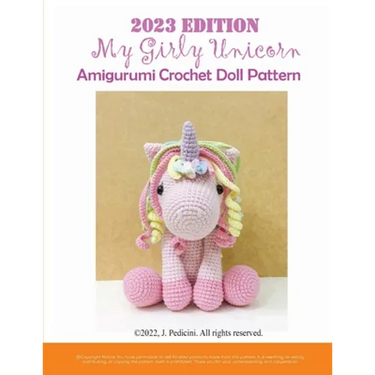 2023 My Girly Unicorn Amigurumi Crochet Doll Pattern