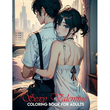 coloring book for adults only: San Valentín sexy: Manga Art & Anime Enthusiasts Stress Relief Naughty Adult Coloring